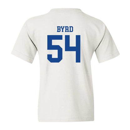 SMU - NCAA Football : Savion Byrd - White Youth T-Shirt-1