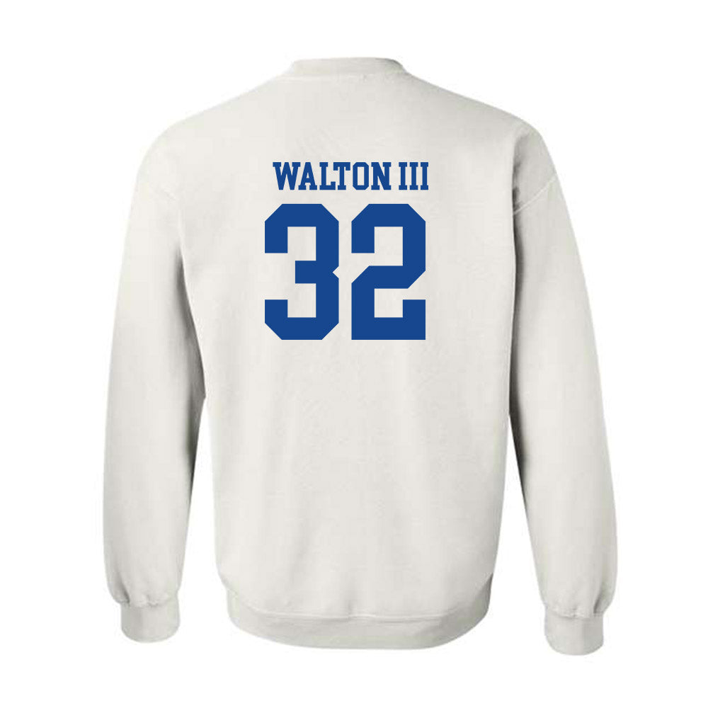 SMU - NCAA Football : Billy Walton III - White Crewneck Sweatshirt-1