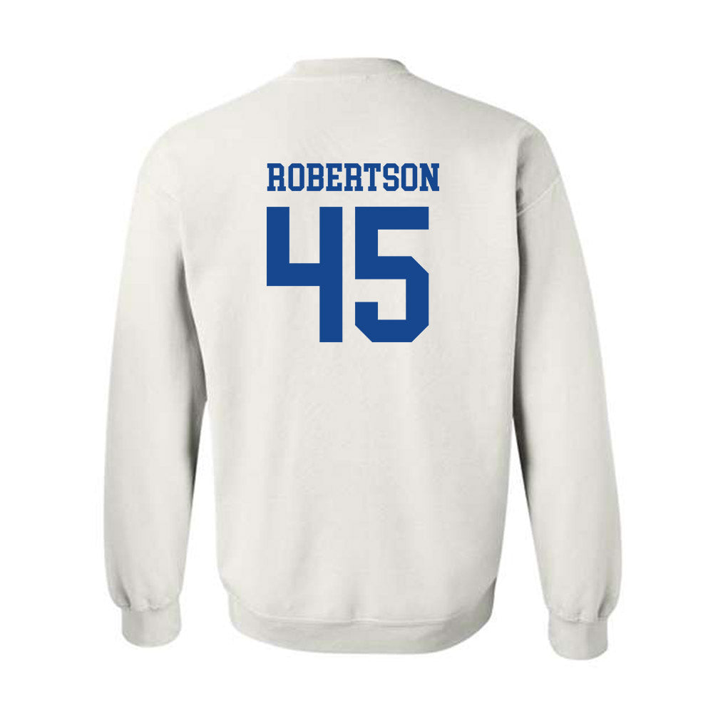 SMU - NCAA Football : Isaiah Robertson - White Crewneck Sweatshirt-1