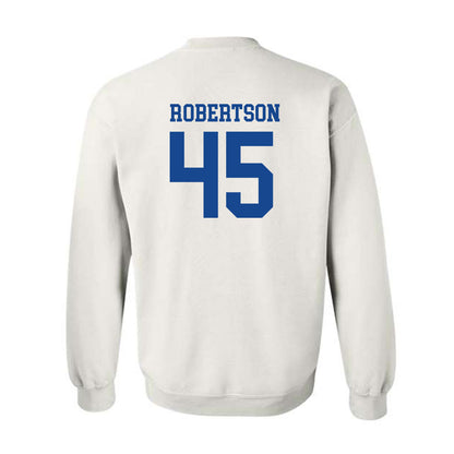 SMU - NCAA Football : Isaiah Robertson - White Crewneck Sweatshirt-1