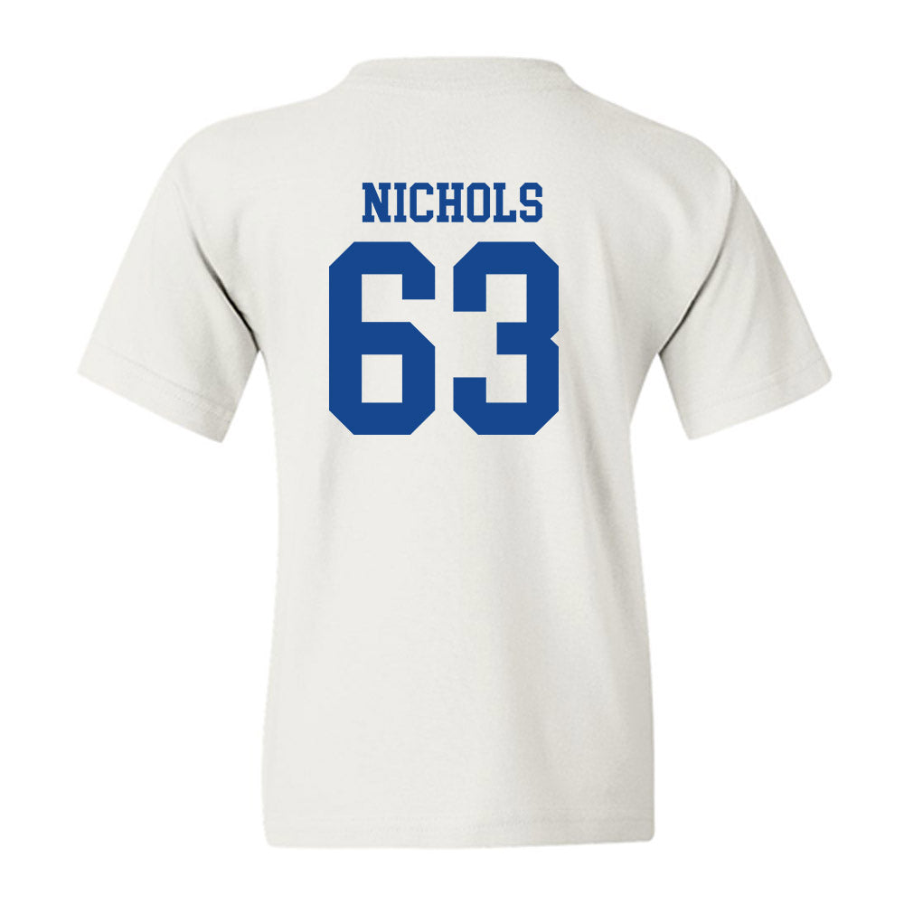 SMU - NCAA Football : Addison Nichols - White Youth T-Shirt-1