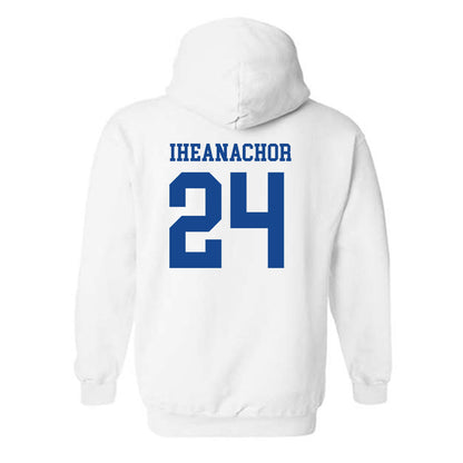 SMU - NCAA Football : Mark Iheanachor - White Hooded Sweatshirt-1