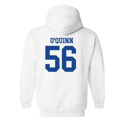 SMU - NCAA Football : Brock O'Quinn - White Hooded Sweatshirt-1
