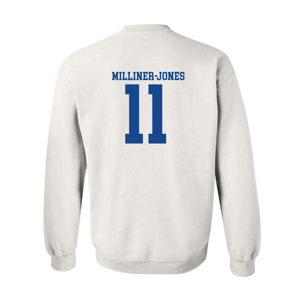 SMU - NCAA Football : Jaden Milliner-Jones - White Crewneck Sweatshirt-1