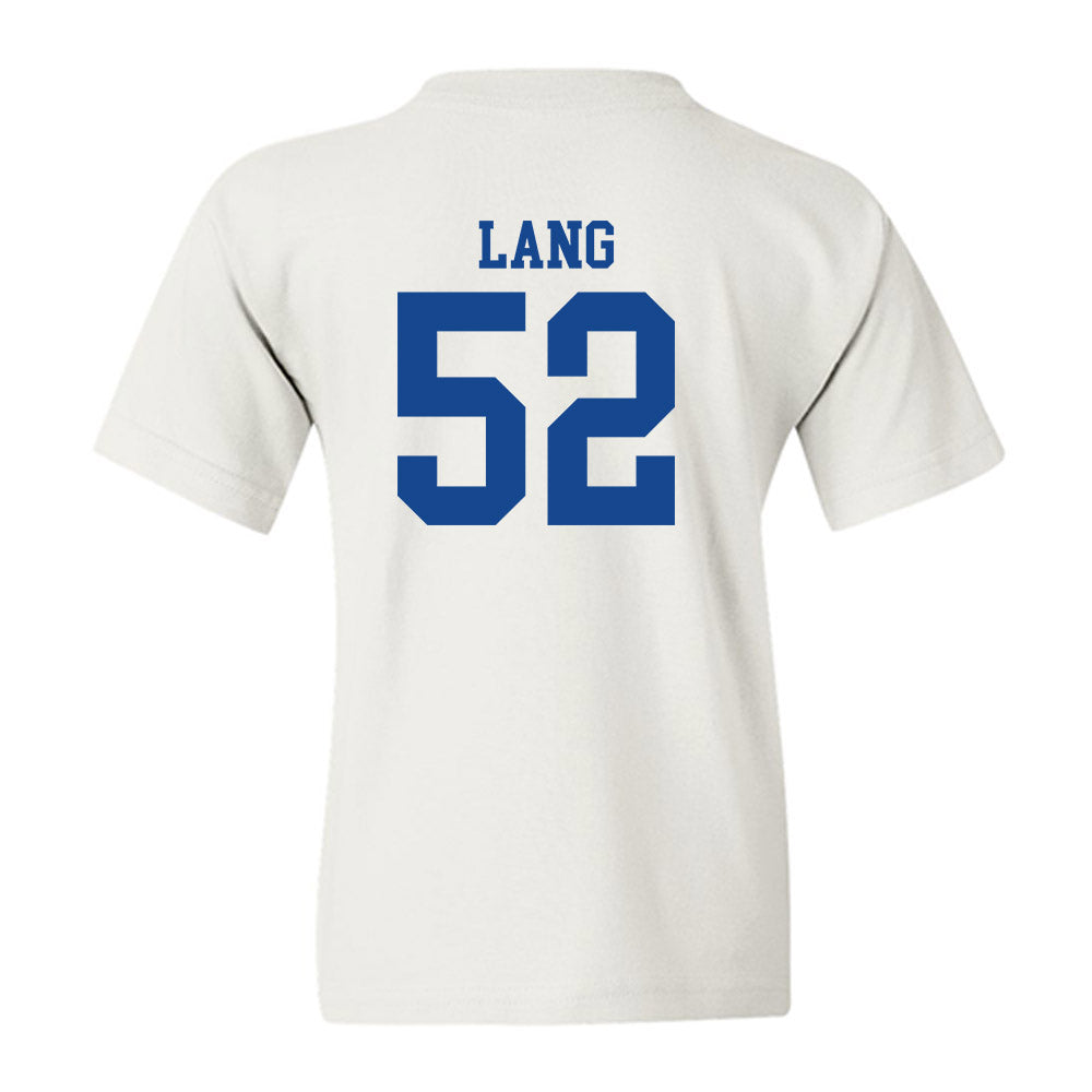 SMU - NCAA Football : Jahkai Lang - White Youth T-Shirt-1