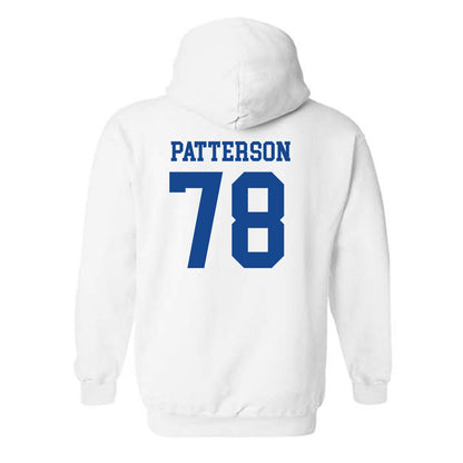 SMU - NCAA Football : Paris Patterson - White Hooded Sweatshirt-1