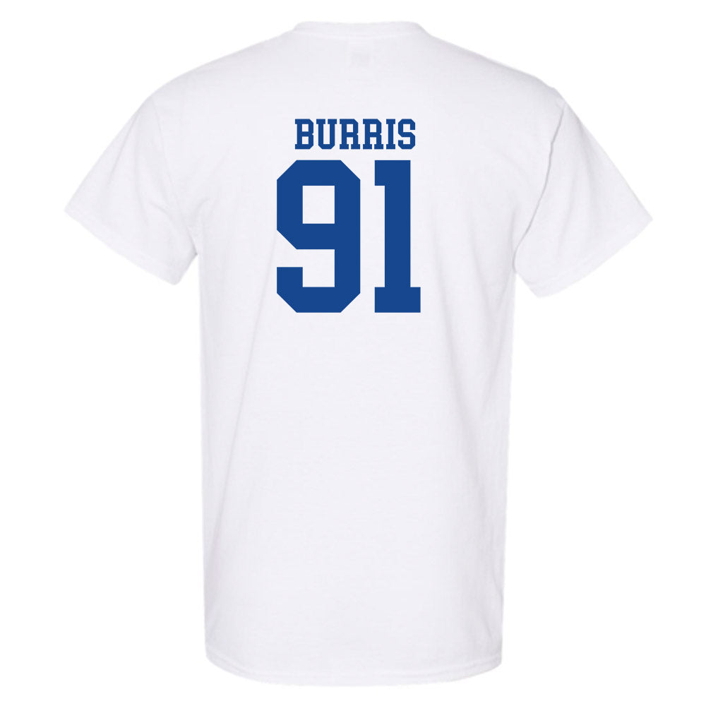 SMU - NCAA Football : Blake Burris - White T-Shirt-1