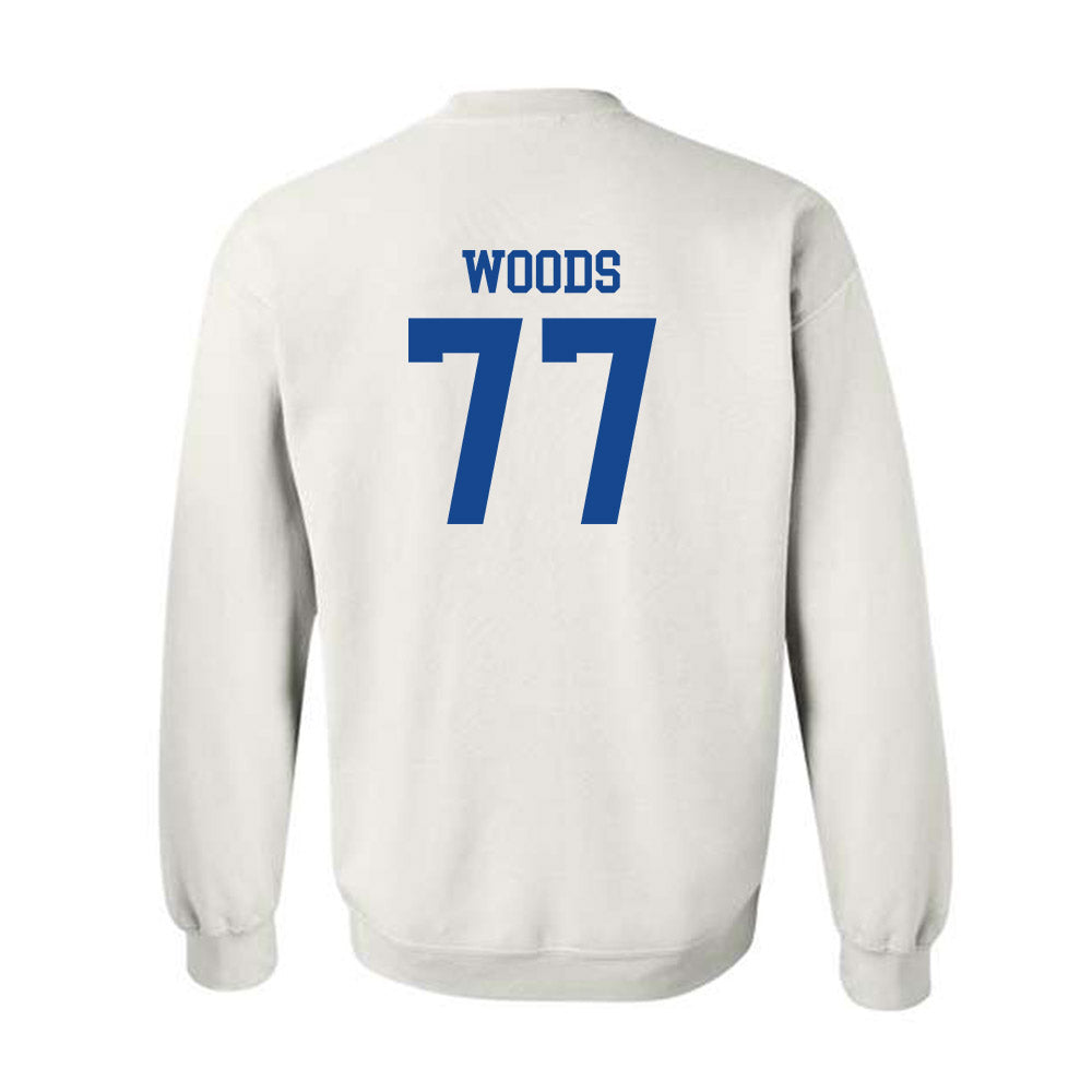 SMU - NCAA Football : Alexzander Woods - White Crewneck Sweatshirt-1