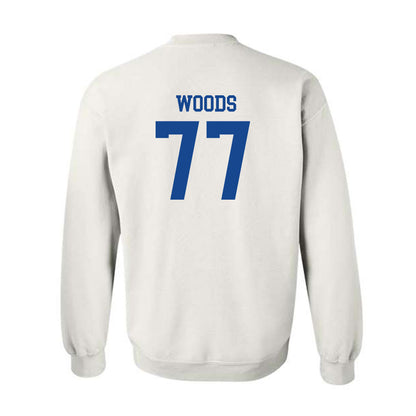 SMU - NCAA Football : Alexzander Woods - White Crewneck Sweatshirt-1
