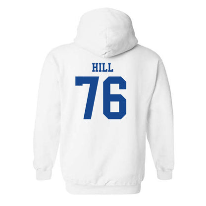 SMU - NCAA Football : Drew Hill - White Hooded Sweatshirt-1