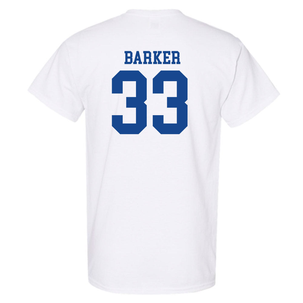 SMU - NCAA Football : Zakye Barker - White T-Shirt-1