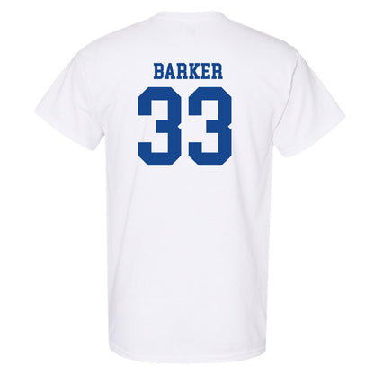 SMU - NCAA Football : Zakye Barker - White T-Shirt-1