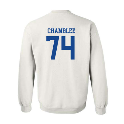 SMU - NCAA Football : Andrew Chamblee - White Crewneck Sweatshirt-1