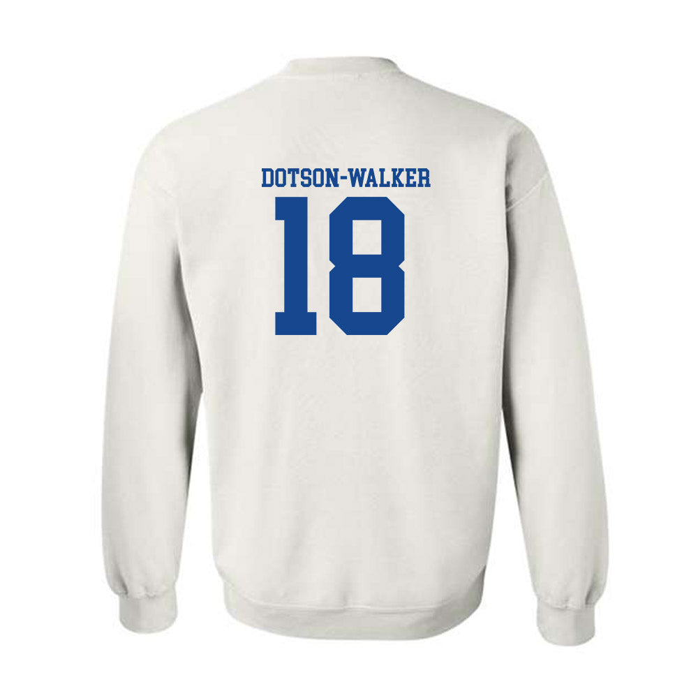 SMU - NCAA Football : Ka'Davion Dotson-Walker - White Crewneck Sweatshirt-1