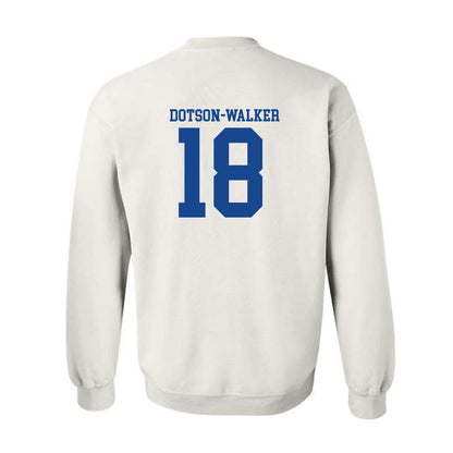 SMU - NCAA Football : Ka'Davion Dotson-Walker - White Crewneck Sweatshirt-1