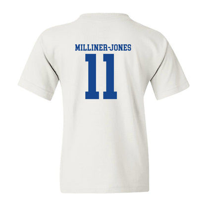 SMU - NCAA Football : Jaden Milliner-Jones - White Youth T-Shirt-1