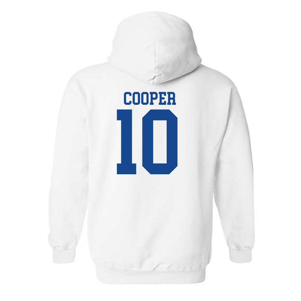 SMU - NCAA Football : Jalen Cooper - White Hooded Sweatshirt-1