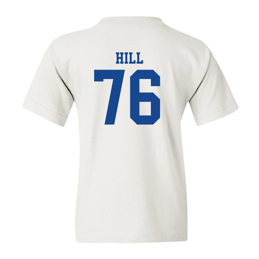 SMU - NCAA Football : Drew Hill - White Youth T-Shirt-1