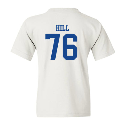 SMU - NCAA Football : Drew Hill - White Youth T-Shirt-1