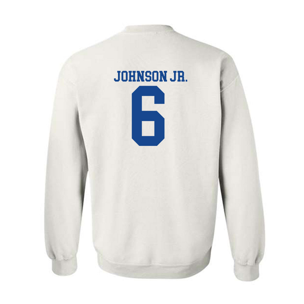 SMU - NCAA Football : Chris Johnson Jr. - White Crewneck Sweatshirt-1