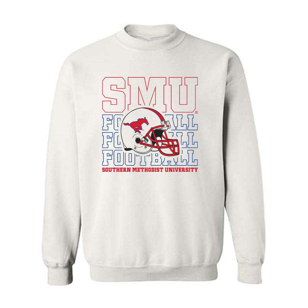 SMU - NCAA Football : Terry Webb - White Crewneck Sweatshirt-0