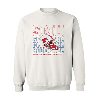 SMU - NCAA Football : Terry Webb - White Crewneck Sweatshirt-0