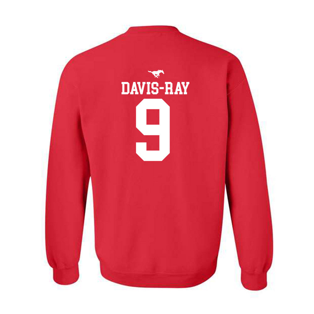 SMU - NCAA Men's Basketball : Bj Davis-Ray - Sports Shersey Crewneck Sweatshirt-1