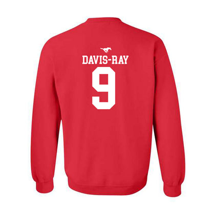SMU - NCAA Men's Basketball : Bj Davis-Ray - Sports Shersey Crewneck Sweatshirt-1