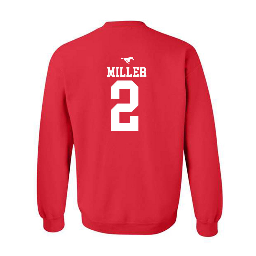 SMU - NCAA Men's Basketball : Boopie Miller - Sports Shersey Crewneck Sweatshirt-1