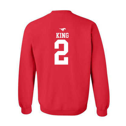 SMU - NCAA Women's Basketball : Zahra King - Sports Shersey Crewneck Sweatshirt-1