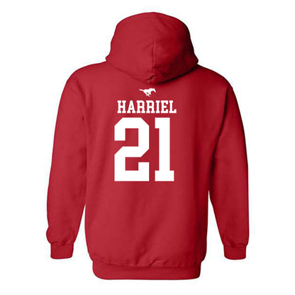 SMU - NCAA Women's Basketball : Jzaniya Harriel - Sports Shersey Hooded Sweatshirt-1
