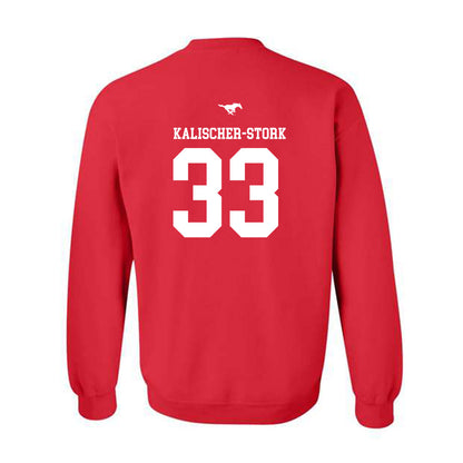 SMU - NCAA Men's Basketball : Niccolo Kalischer-Stork - Sports Shersey Crewneck Sweatshirt-1