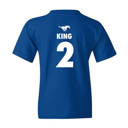 SMU - NCAA Women's Basketball : Zahra King - Sports Shersey Youth T-Shirt-1