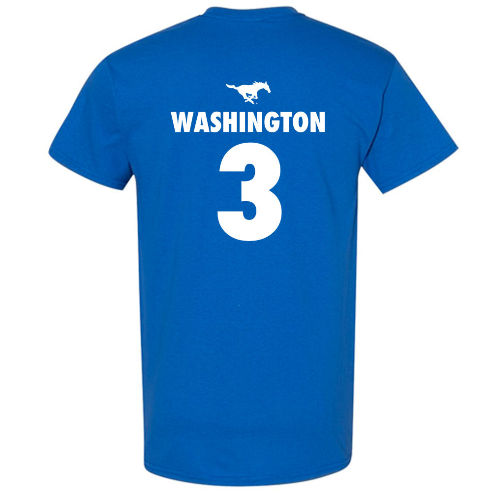 SMU - NCAA Men's Basketball : Corey Washington - Sports Shersey T-Shirt-1