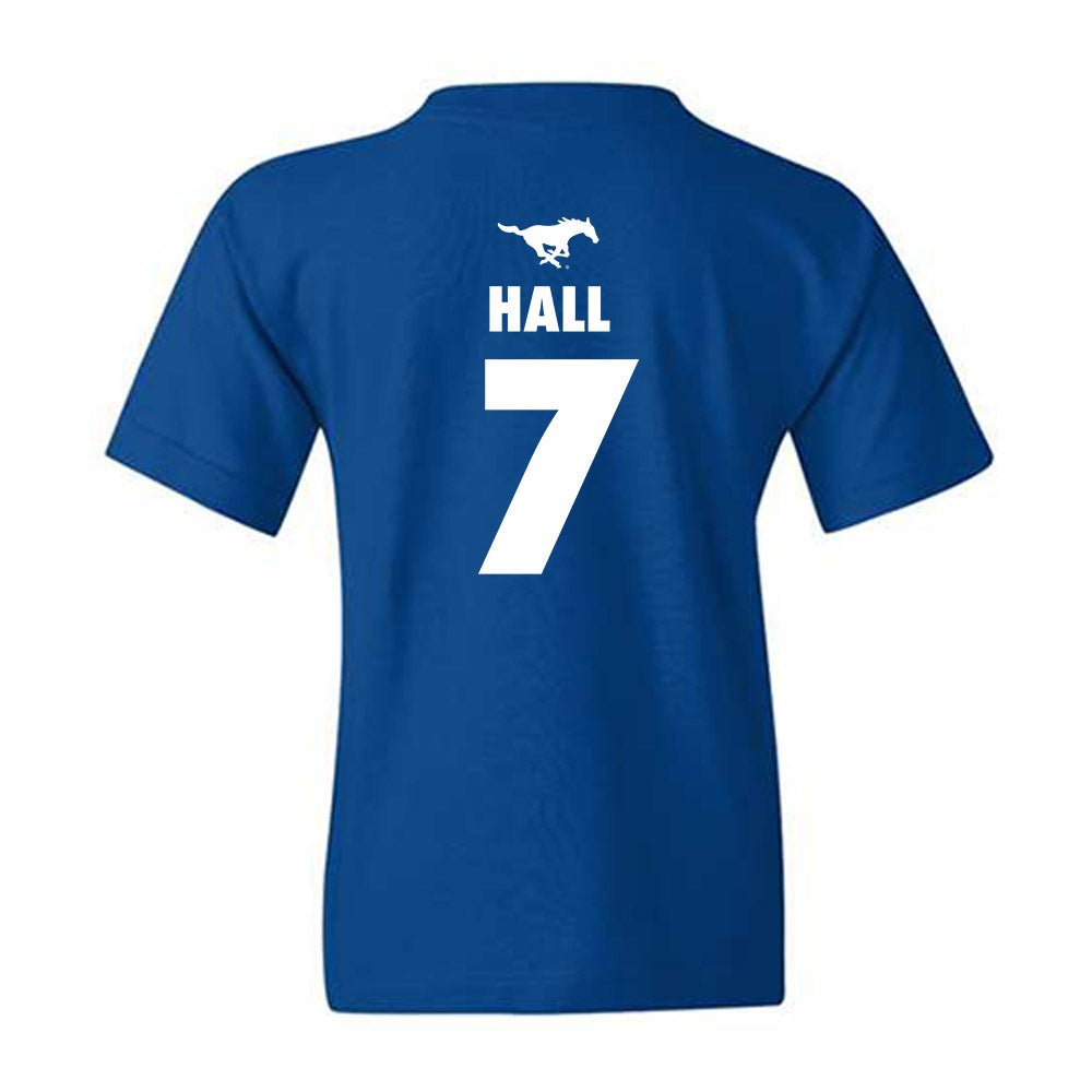 SMU - NCAA Women's Basketball : Grace Hall - Sports Shersey Youth T-Shirt-1