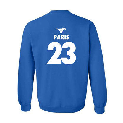SMU - NCAA Women's Basketball : Paulina Paris - Sports Shersey Crewneck Sweatshirt-1