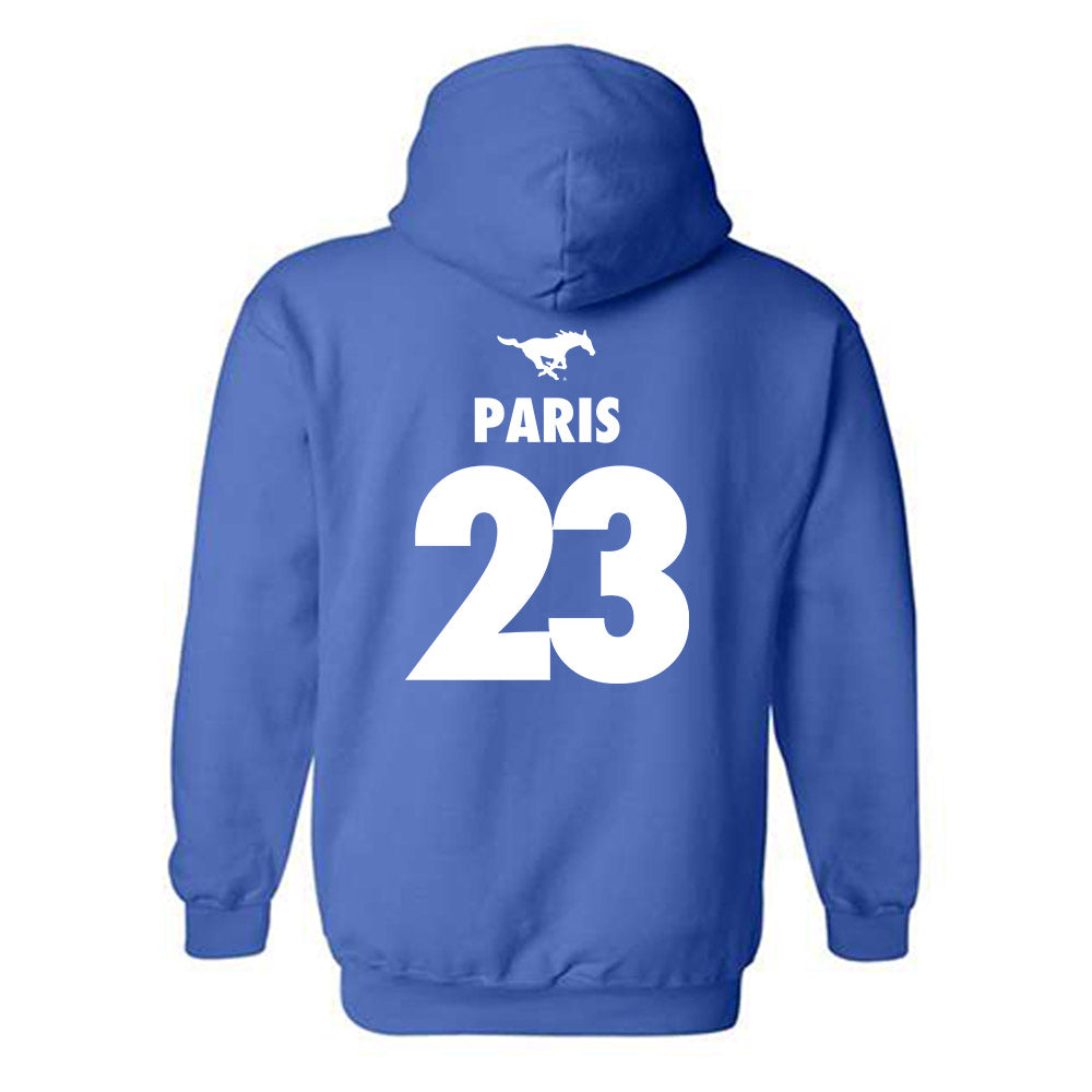 SMU - NCAA Women's Basketball : Paulina Paris - Sports Shersey Hooded Sweatshirt-1