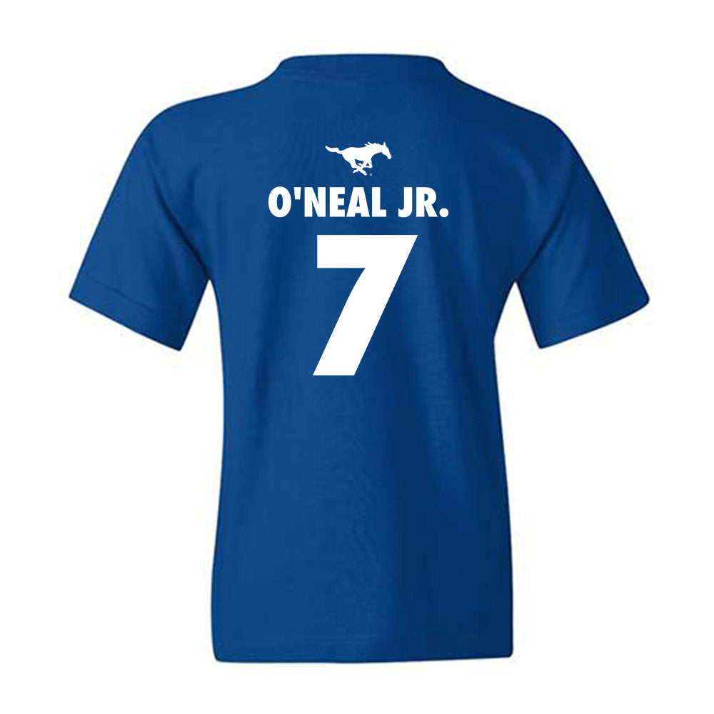 SMU - NCAA Men's Basketball : Jermaine O'Neal Jr. - Sports Shersey Youth T-Shirt-1
