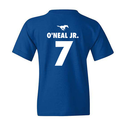 SMU - NCAA Men's Basketball : Jermaine O'Neal Jr. - Sports Shersey Youth T-Shirt-1