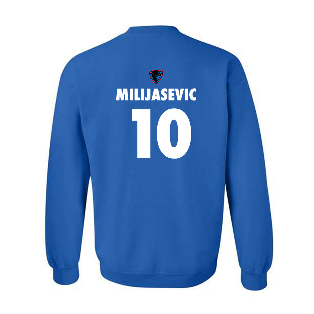DePaul - NCAA Men's Basketball : Ilija Milijasevic - Sports Shersey Crewneck Sweatshirt-1