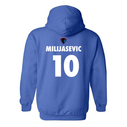 DePaul - NCAA Men's Basketball : Ilija Milijasevic - Sports Shersey Hooded Sweatshirt-1