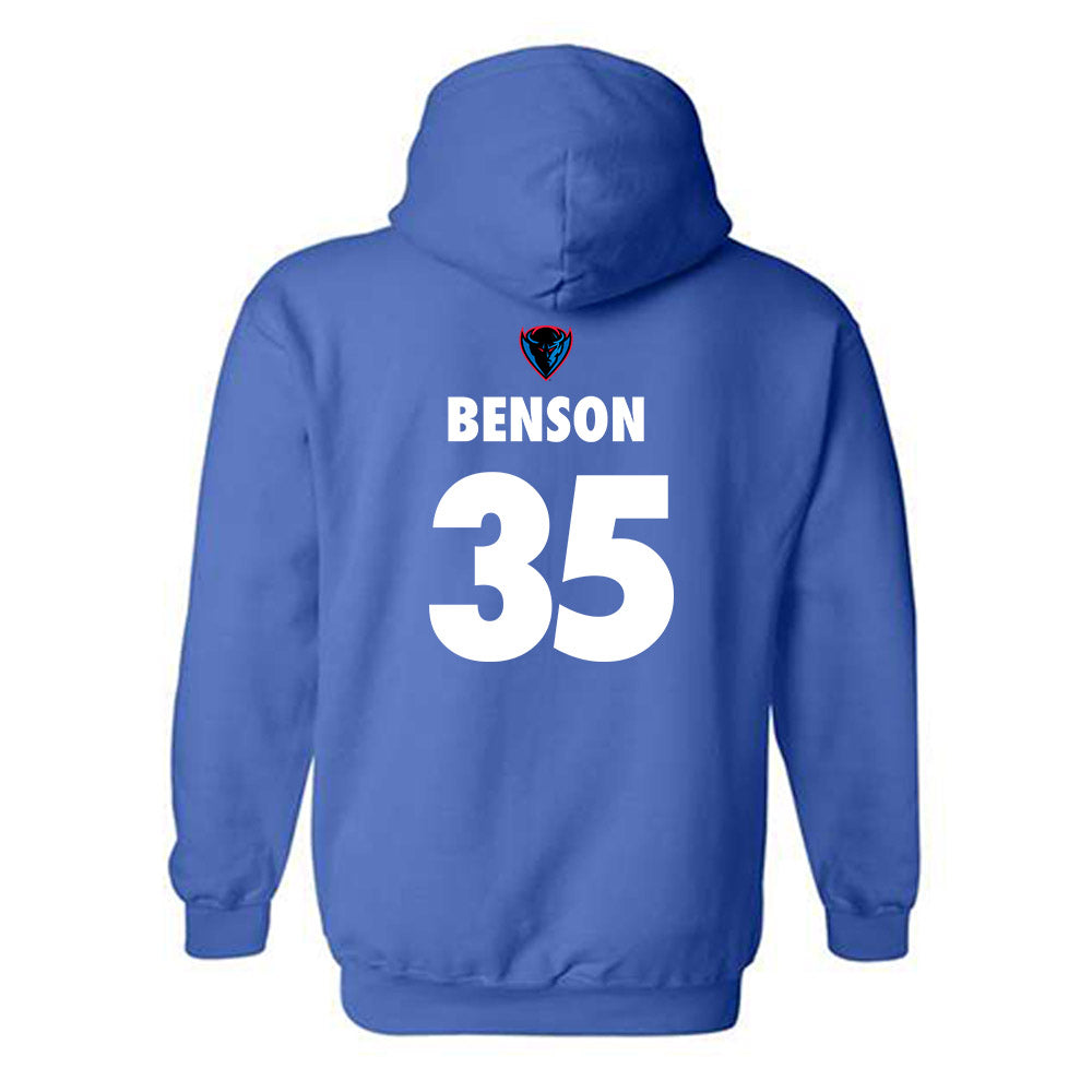 DePaul - NCAA Men's Basketball : NJ Benson - Sports Shersey Hooded Sweatshirt