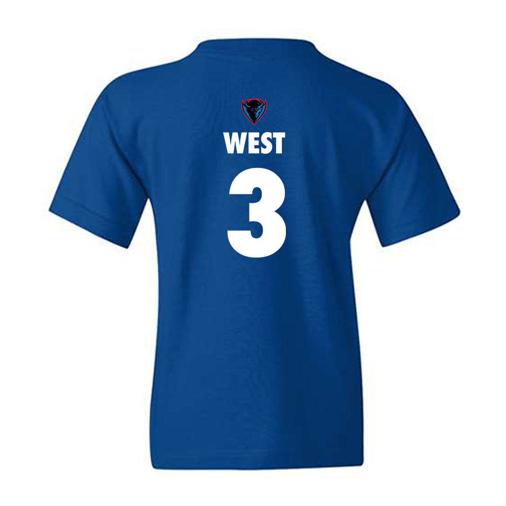 DePaul - NCAA Women's Basketball : Alayna West - Sports Shersey Youth T-Shirt-1