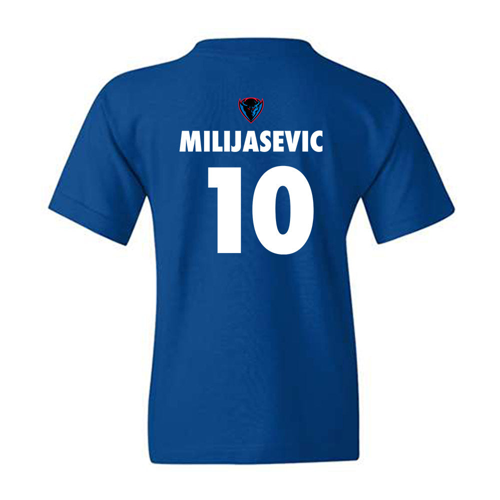 DePaul - NCAA Men's Basketball : Ilija Milijasevic - Sports Shersey Youth T-Shirt-1