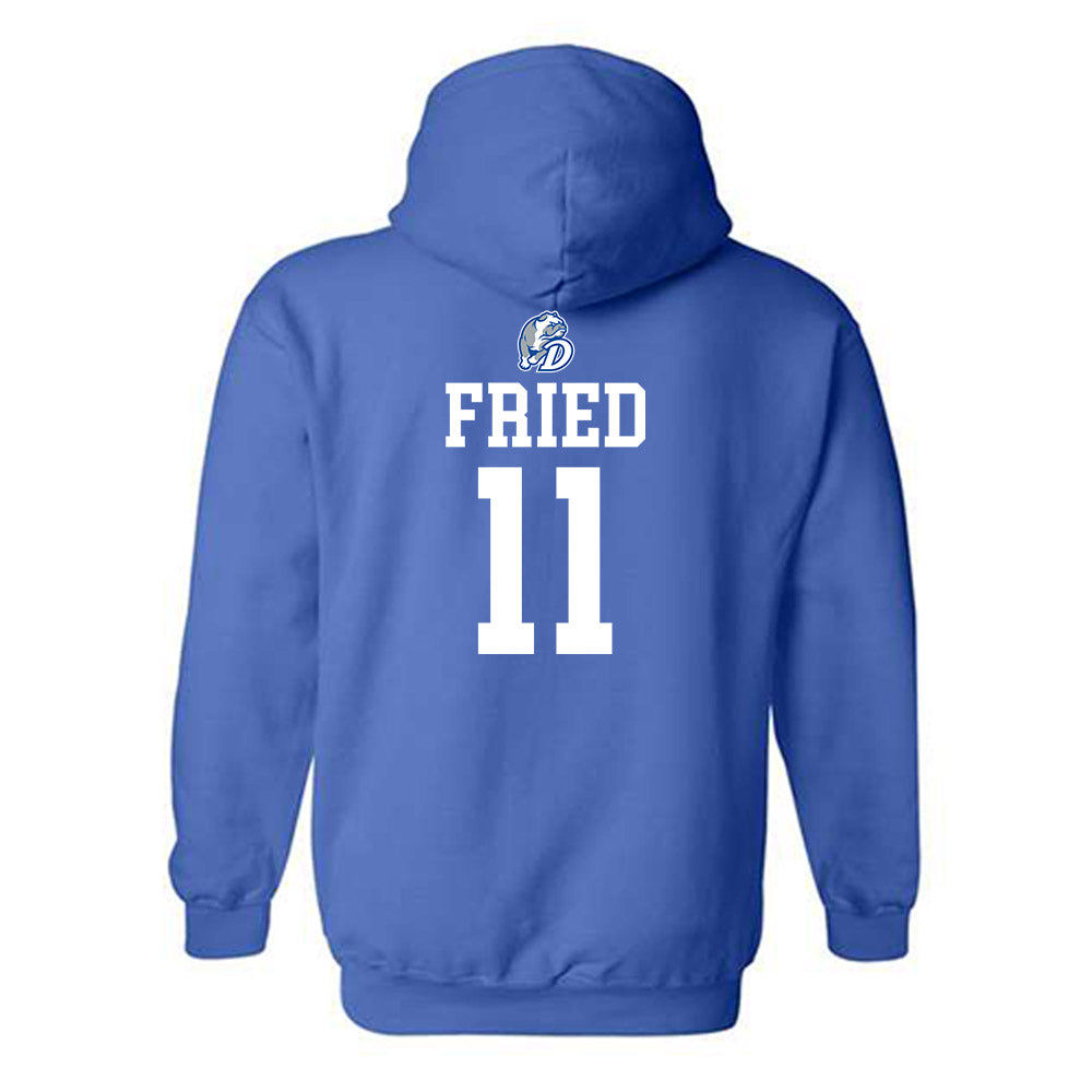 Drake - NCAA Men's Basketball : Bennett Fried - Hooded Sweatshirt Sports Shersey