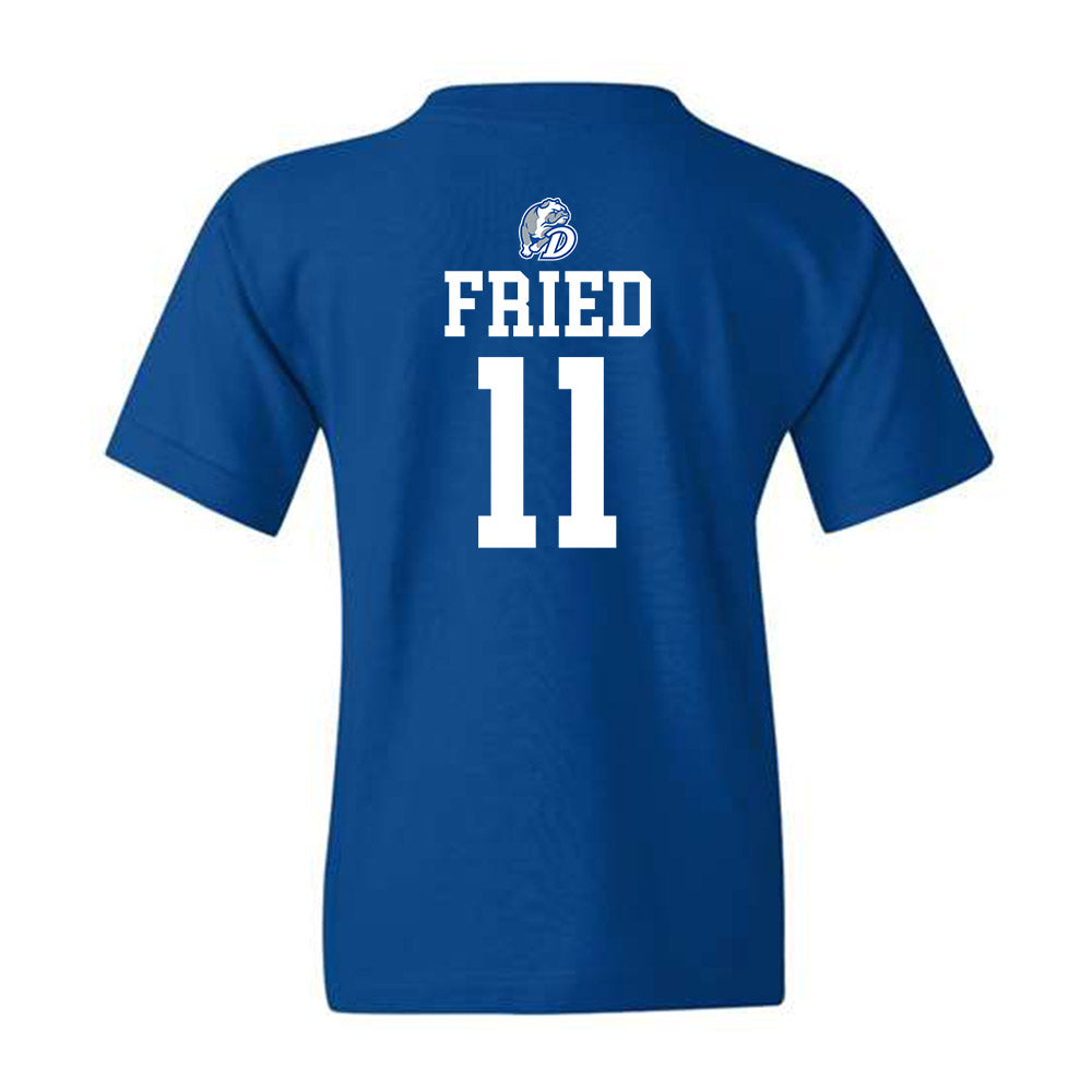 Drake - NCAA Men's Basketball : Bennett Fried - Youth T-Shirt Sports Shersey