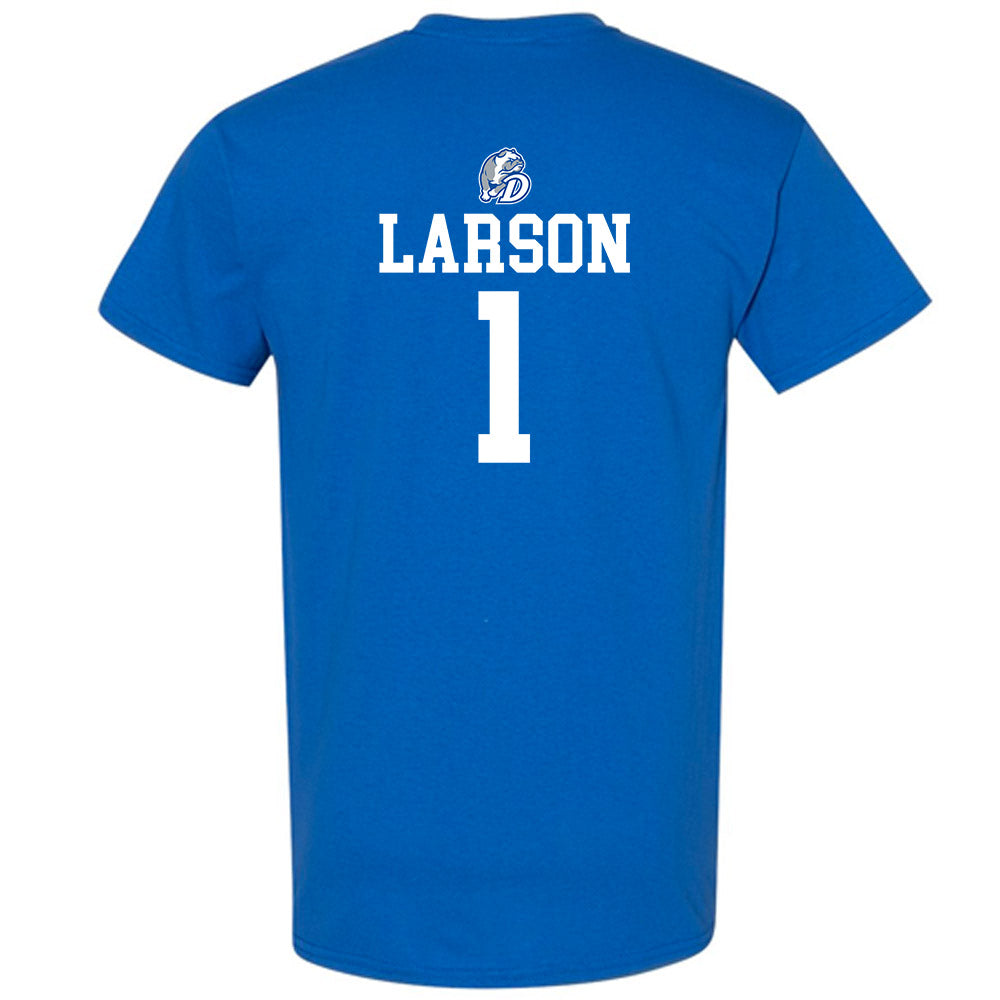 Drake - NCAA Men's Basketball : Owen Larson - Sports Shersey T-Shirt-1