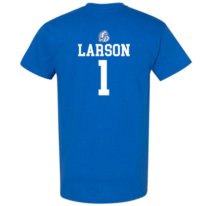 Drake - NCAA Men's Basketball : Owen Larson - Sports Shersey T-Shirt-1