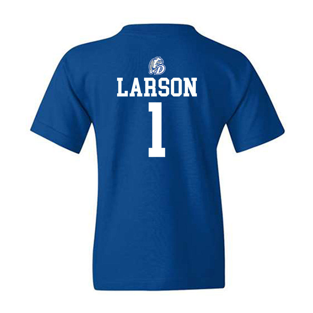 Drake - NCAA Men's Basketball : Owen Larson - Sports Shersey Youth T-Shirt-1
