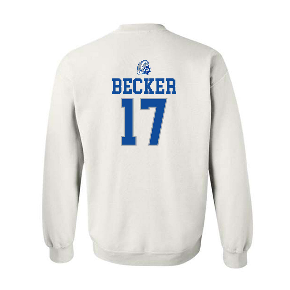Drake - NCAA Women's Basketball : Anna Becker - Sports Shersey Crewneck Sweatshirt-1